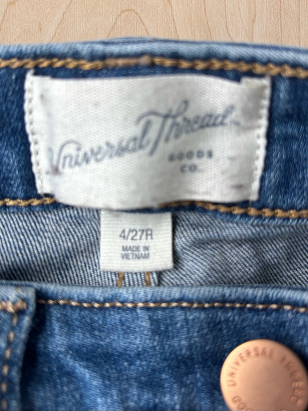 Universal Thread High Rise Skinny Distressed Blue Jeans - Picture 6 of 15